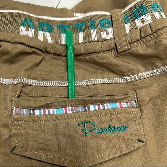 A’T’S bonwe Women 38 Brown Khaki Stretch Waist Drawstring Hiking Outdoor Capris - Picture 14 of 16